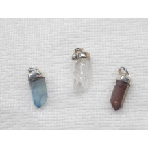 Points Pendants Capped /  Ass Stones / Sterling Silver