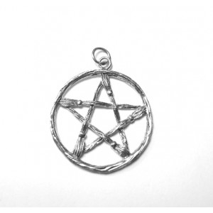 Pentagram Charm (Broomstick) / Sterling Silver