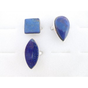 Ring / Lapis Ass. shapes & sizes / sterling silver