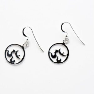 Earring / Om / sterling silver