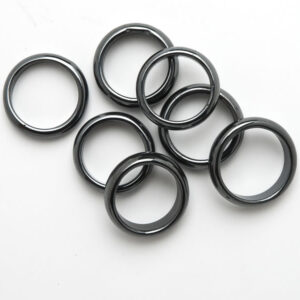 Ring / Hematite dome / (50 in bag)
