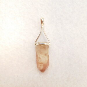 Point pendant / Litheum Quartz / sterling silver