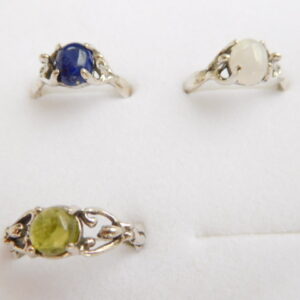 Ring / Goddess ass stones / sterling silver