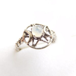 Ring / Triple Moon ass. stones / sterling silver