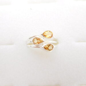 Ring / Citrine multi stones / sterling silver