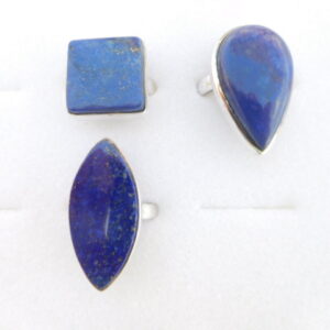 Ring / Lapis Ass. shapes & sizes / sterling silver