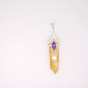 Point Pendant / Highlight Stone / sterling silver