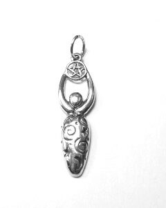 Goddess Pentagram Pendant (No Stone) / Sterling Silver