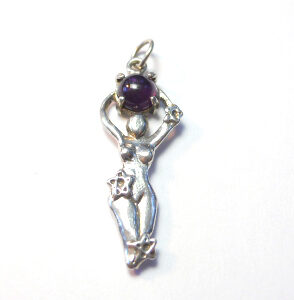 Goddess Pentagram Pendant / Sterling Silver