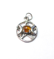 Pentagram Triplemoon Pendant (Small) / Sterling Silver