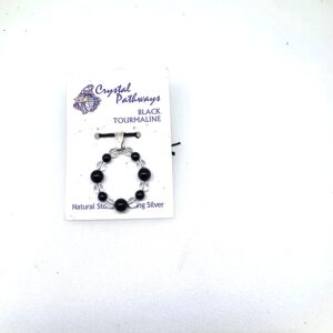 Circle Pendant / Black Tourmoline