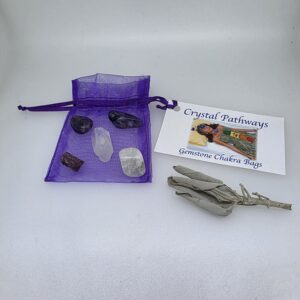 Gemstone Chakra Bag / Crown Chakra / Purple